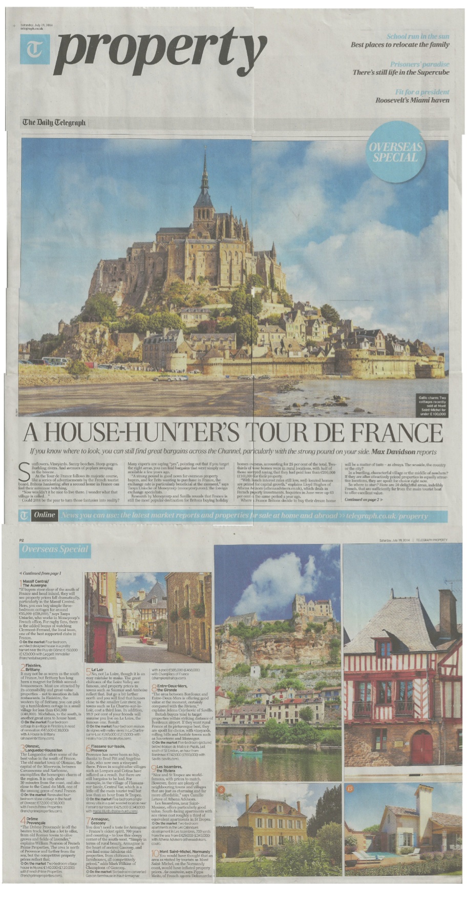 Daily Telegraph – A house hunters tour de France