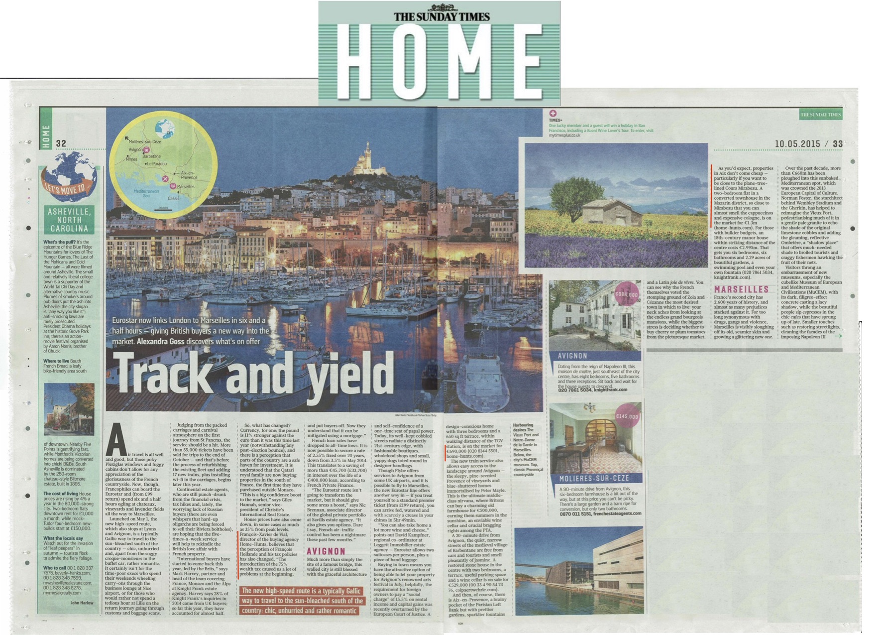 Sunday Times – What’s on offer in Marseille….