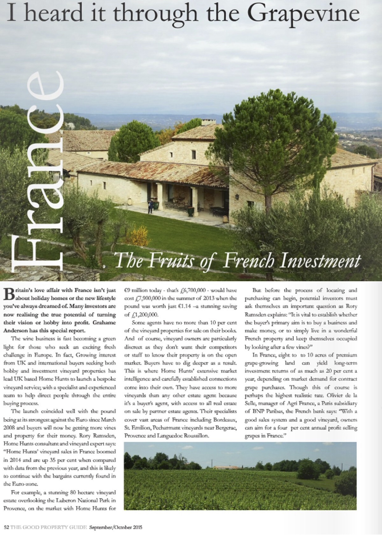 Investing in French vineyards – The Good property guide…