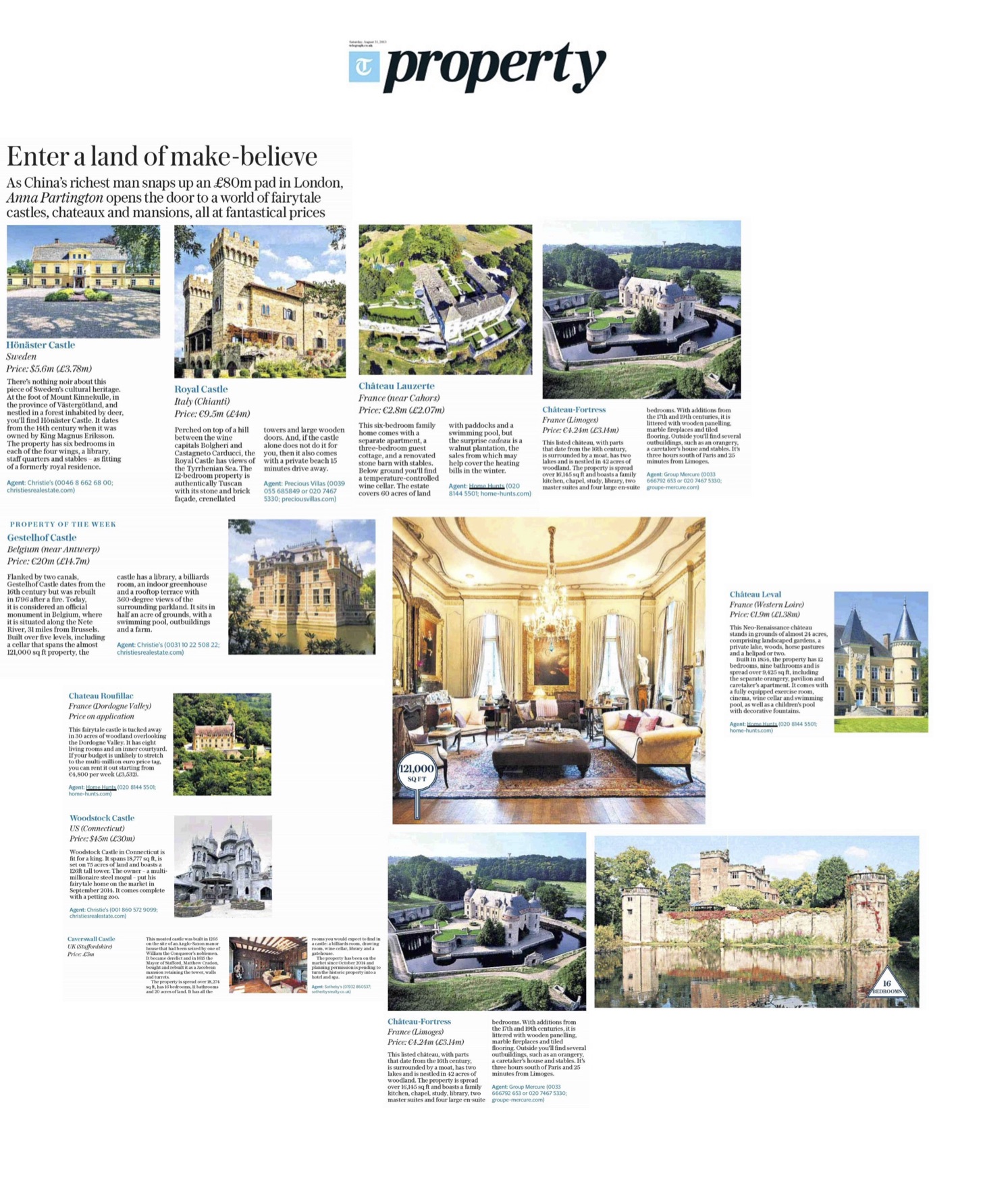 Daily Telegraph – Fairytale castles for sale
