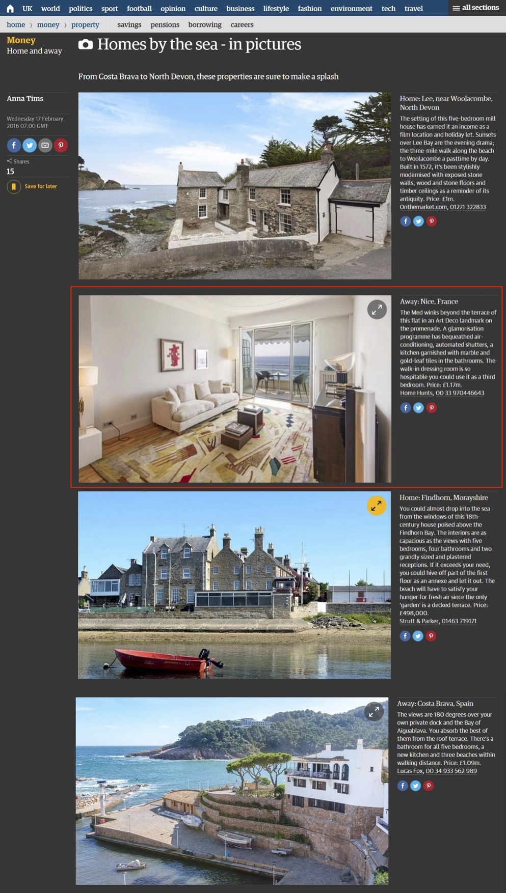 The Guardian – Homes by the sea