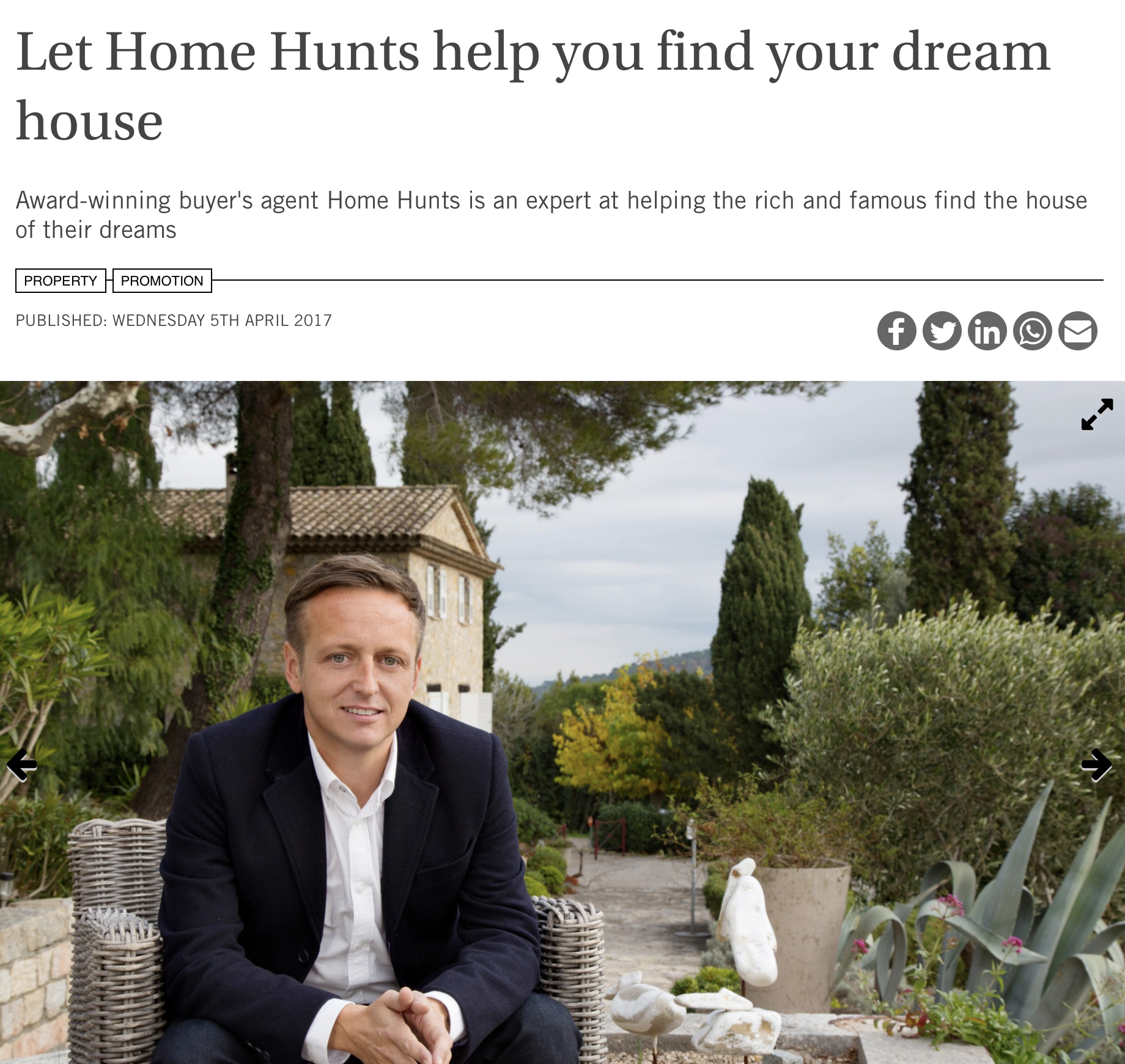 Square Mile Magazine – Let Home Hunts help you to find your dream home….
