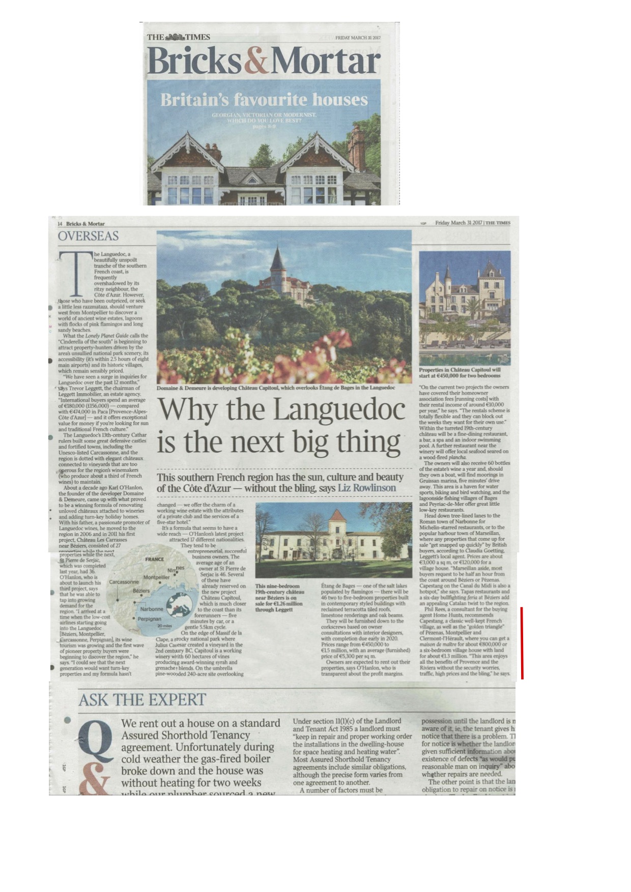 The Times – Languedoc Property – The next big thing?