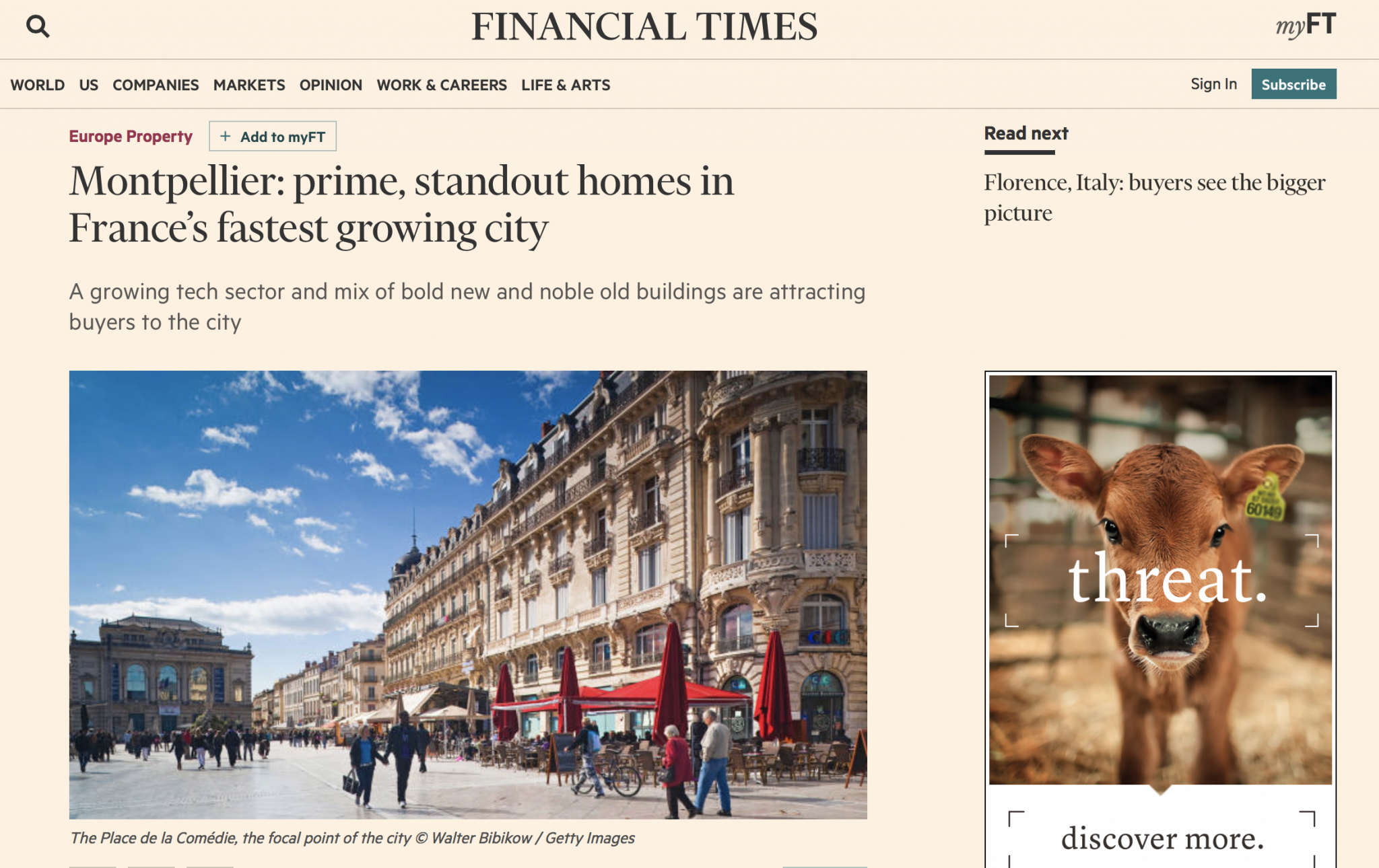 FT – Montpellier Property – Prime homes in France’s fastest growing city