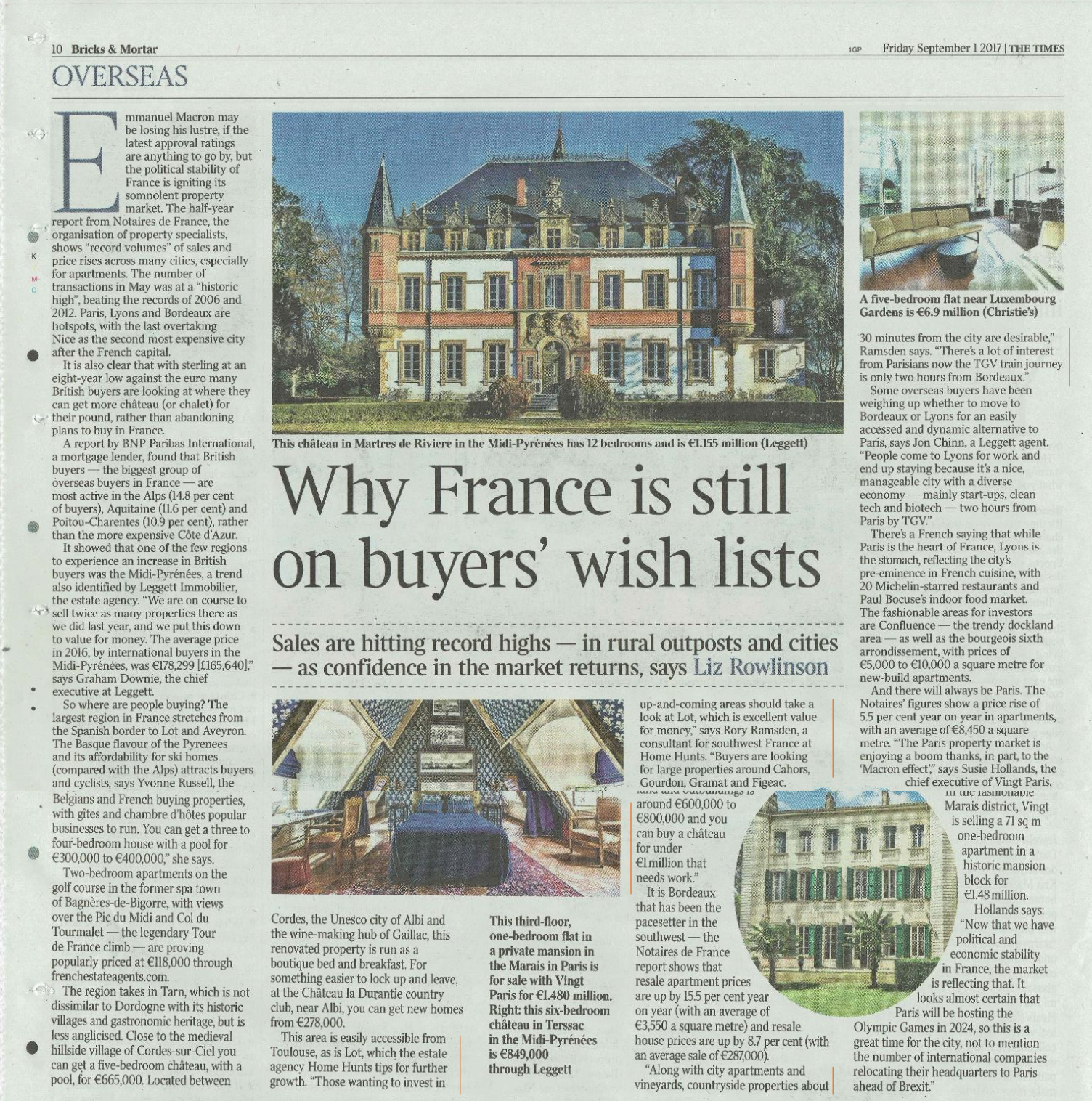 The Times – Why French property is still on buyers’ wish lists…..