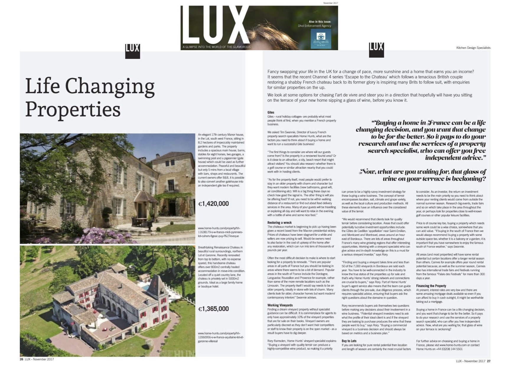 Lux Magazine – Life Changing Properties