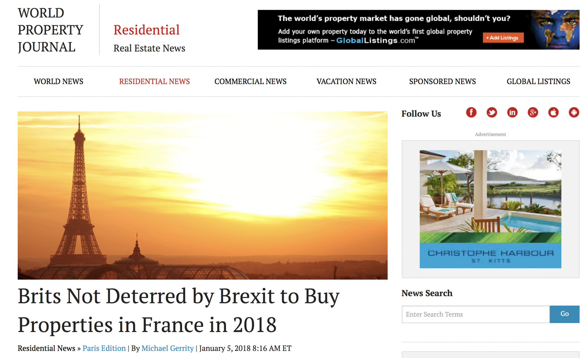 World Property Journal – Brits buying properties in France before Brexit