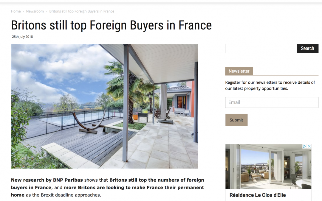 Property Newsroom – Britons still top Foreign Buyers in France