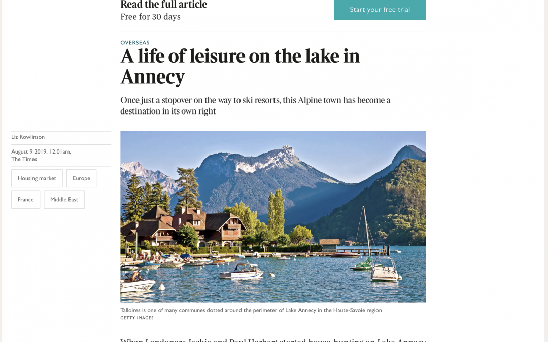 The Times – Annecy Property