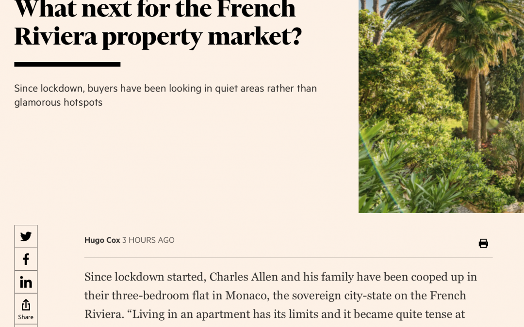 Financial Times – What next for the French Riviera Property Market
