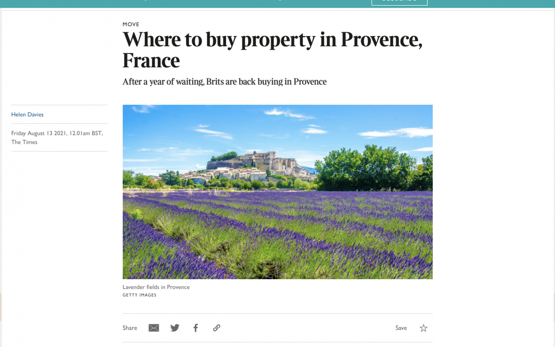 The Times – Where to buy property in Provence