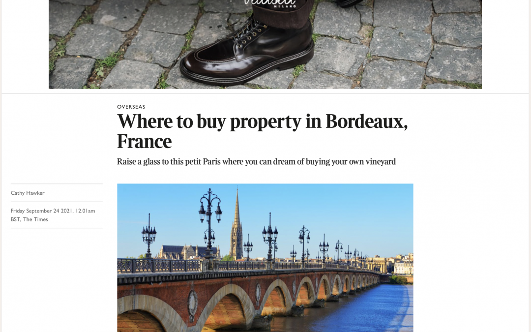 The Times – Where to buy property in Bordeaux