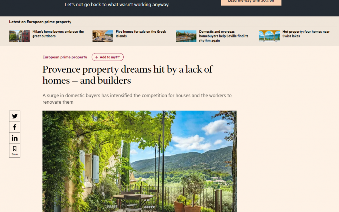 FT – Provence Property Market