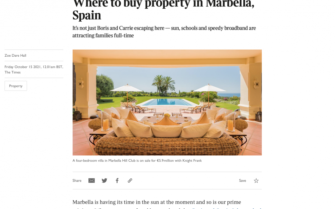 The Times – Where to buy property in Marbella