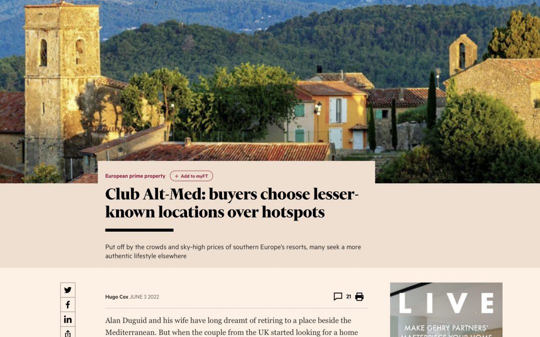 FT – Finding up and coming hotspots in the South of France….