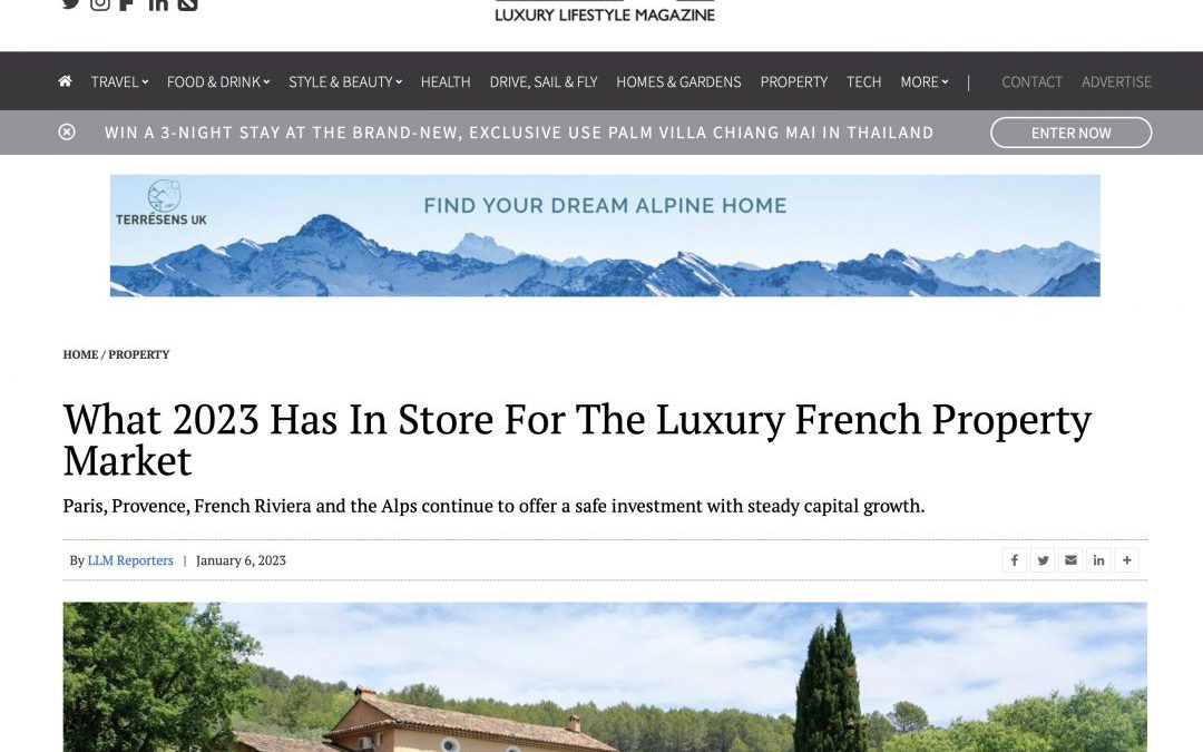 Luxury Lifestyle Magazine – French property market predictions