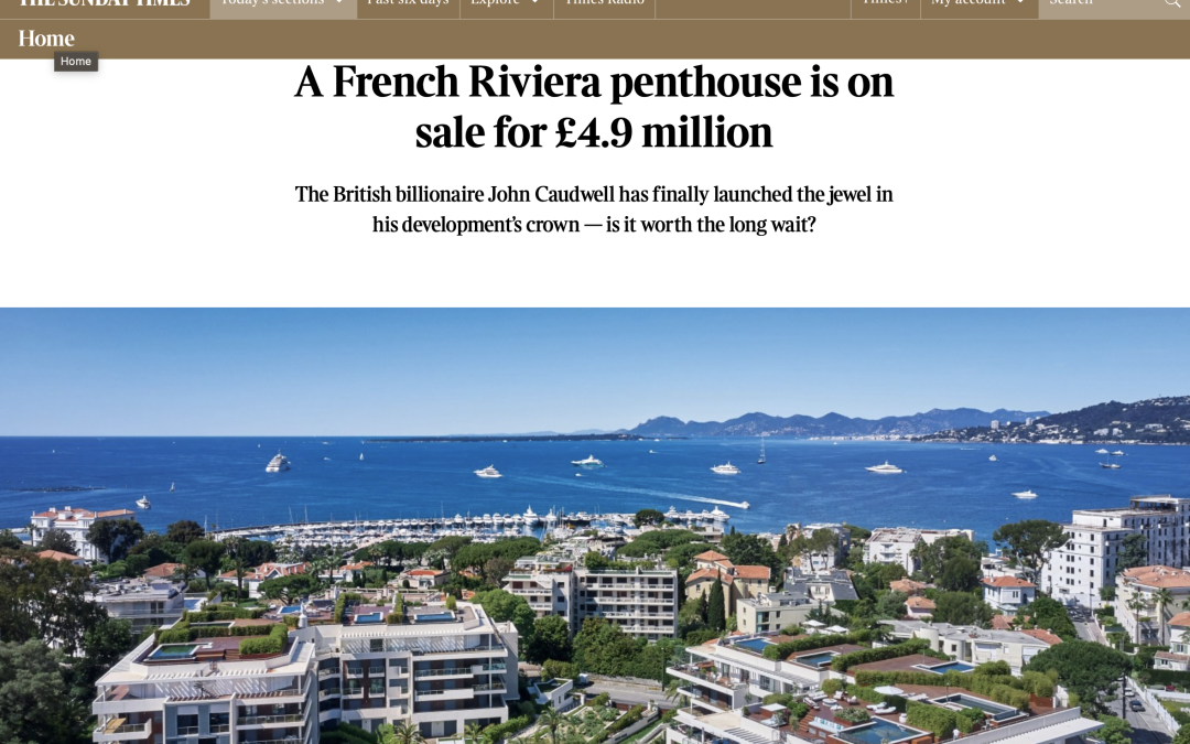 Sunday Times – French Riviera Penthouse for sale