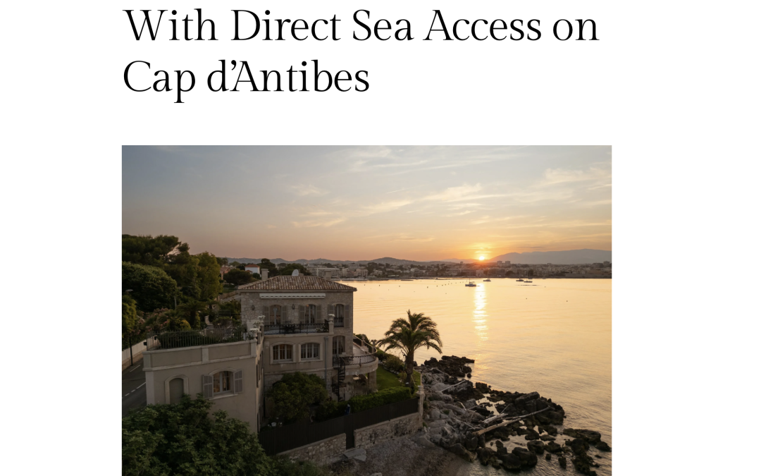 1900’s Waterfront Property – Cap d’Antibes